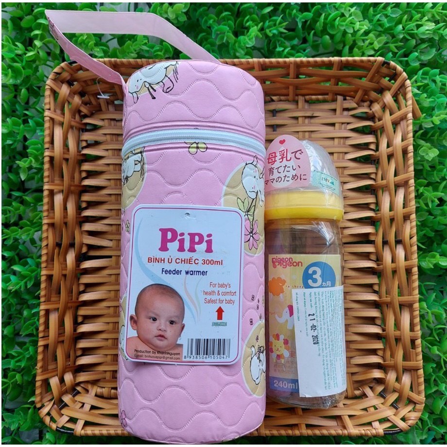 [hcm]bình ủ sữa cổ rộng pipi (bình ủ sữa giữ ấm bình sữa wesser pigeon lansinoh moyummedela..)