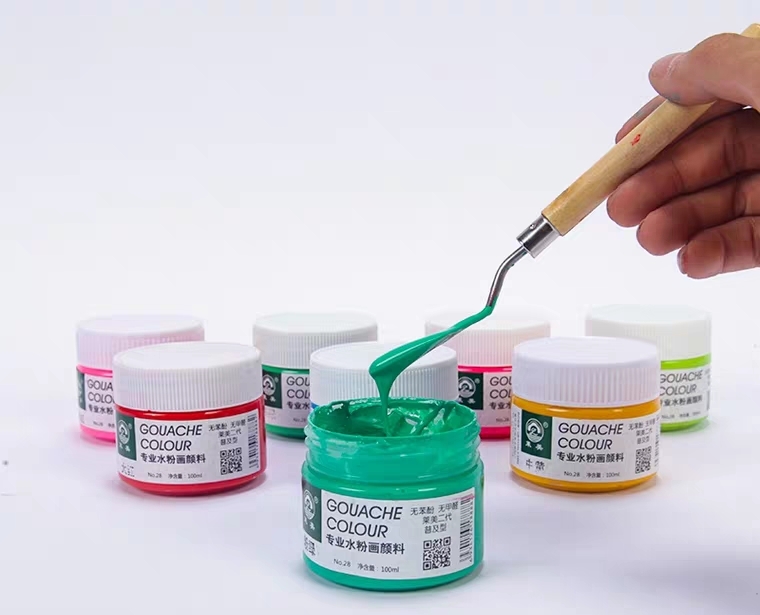 [HCM]MÀU NƯỚC ĐẶC GOUACHE - HŨ 100ML - DÙNG PHA NƯỚC ĐỂ VẼ