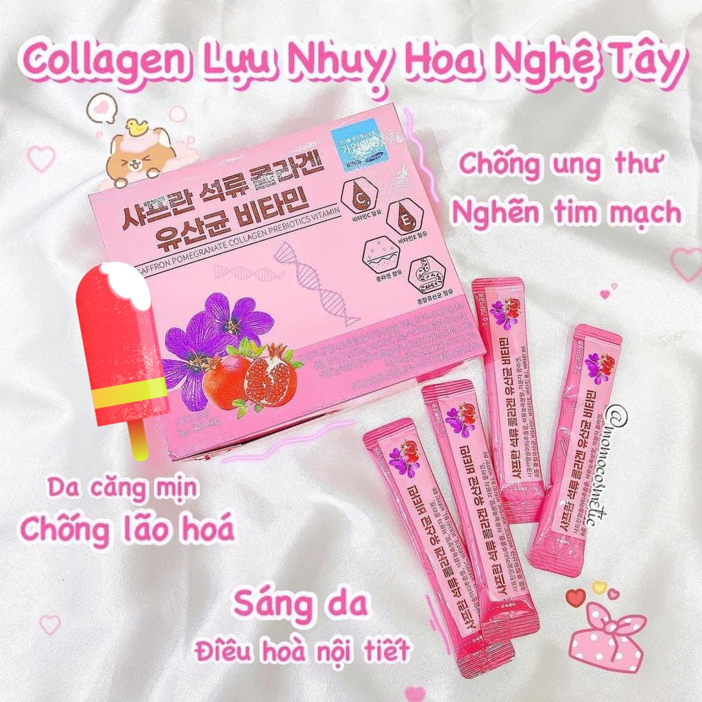 Bột Collagen Lựu đỏ Nhuỵ hoa nghệ Tây Saffron Bio Cell