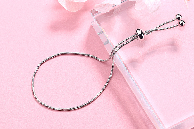 Lắc tay bạc nữ rút dây freesize thời trang