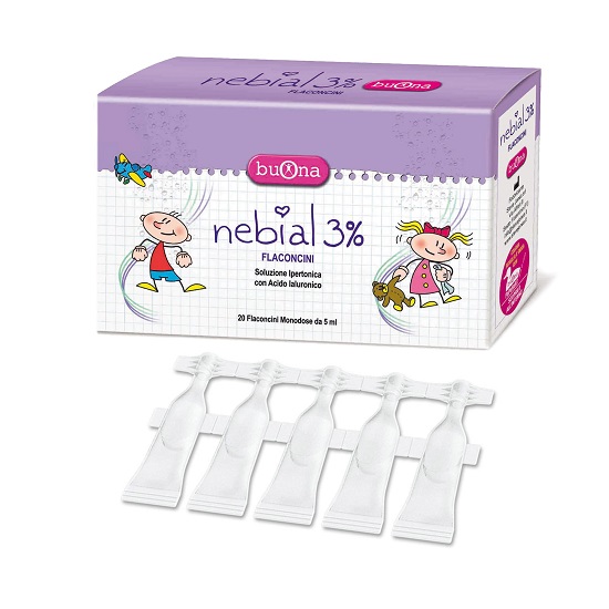 Nebial 3% ống – Dung dịch muối rửa mũi cho bé