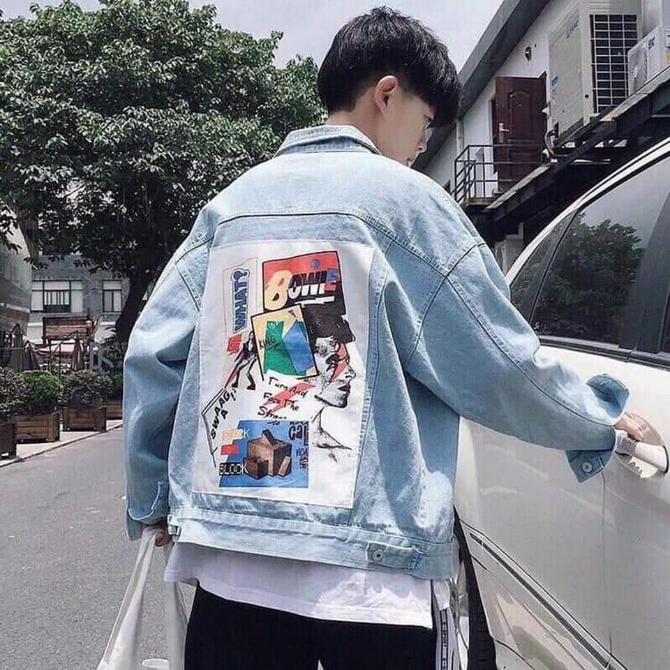 [HCM]Áo khoác Jean Nam phong cách bản đồ tư duy mới TRA205