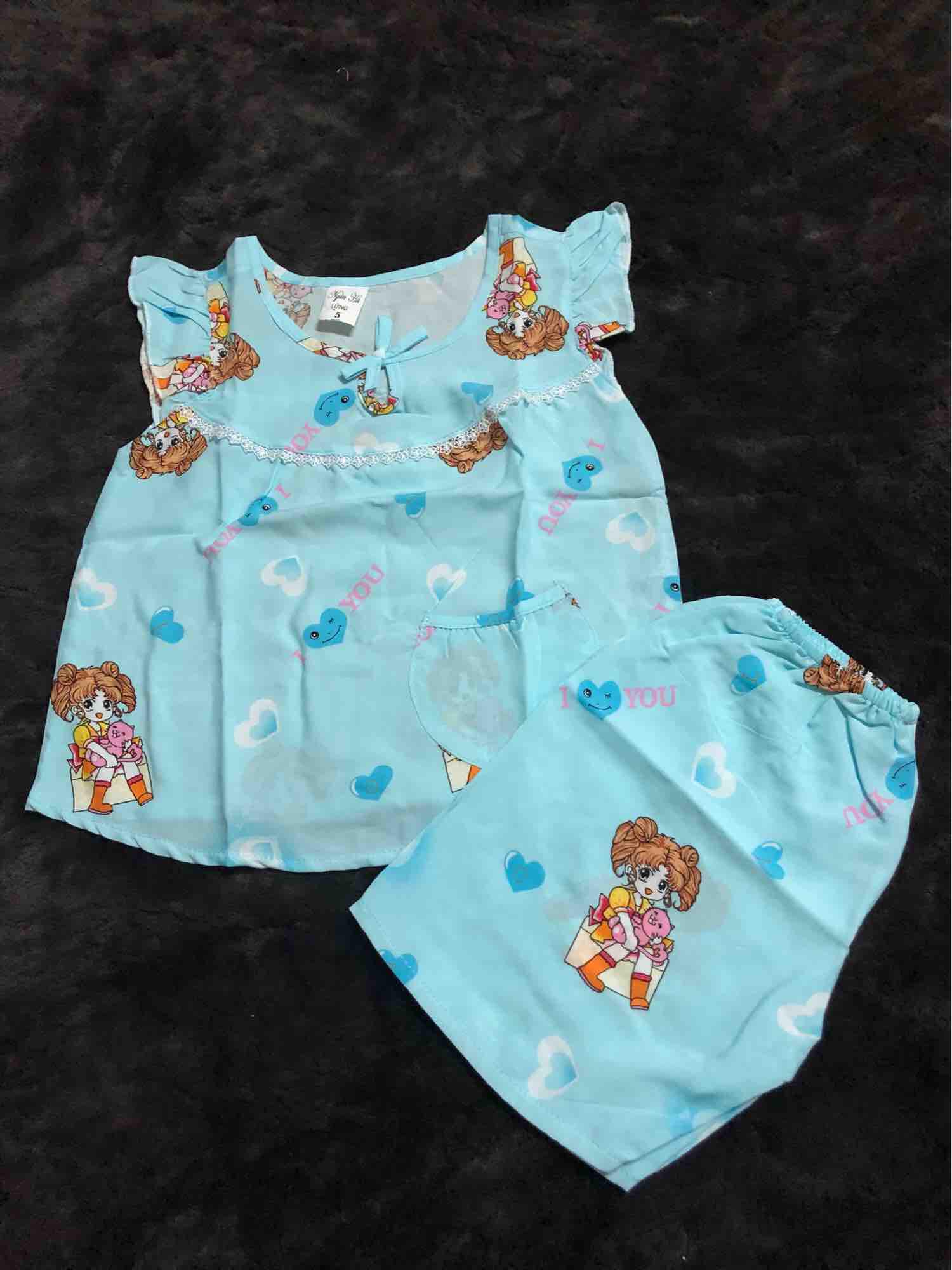 Combo 3 bo tole 2 da quần lửng be gai (be tu 12-14kg)