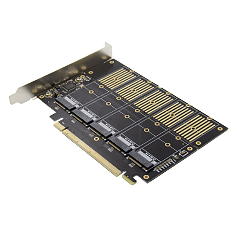 Bảng giá PCI-E X16 Adapter Card, JMB585 Chip M.2 Key B NVMe SSD Expansion Card NGFF Solid State Drive Adapter Card Phong Vũ