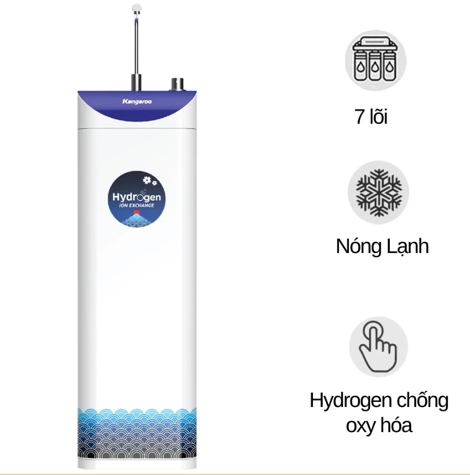 Máy lọc nước Kangaroo Hydrogen Slim nóng lạnh KG10A7S (mới 100%)