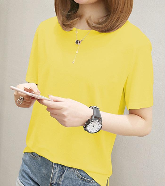 Áo phông nữ cổ tròn dáng suông