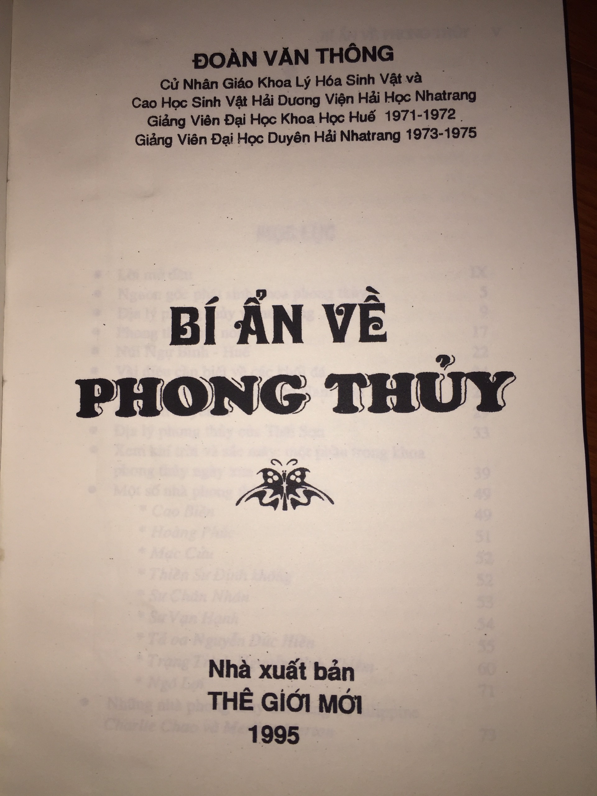 Sách Bí Ẩn Về Phong Thủy