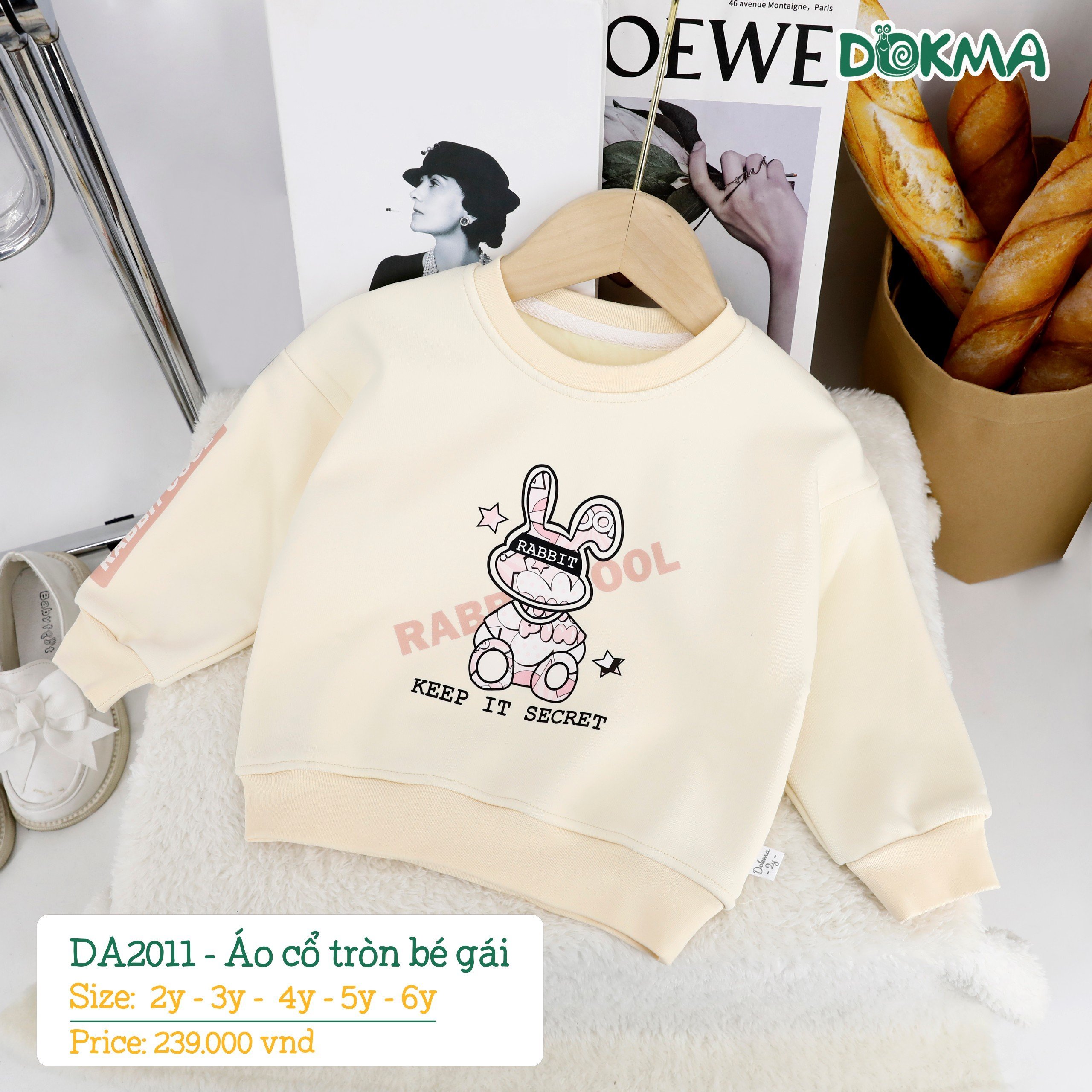 [Dokma] Aó dài tay bé gái Dokma
