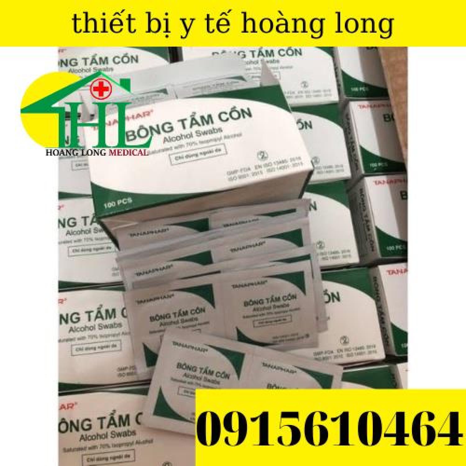 Bông Tẩm Cồn TANAPHAR - Gạc Tẩm Cồn Alcohol Pads [Hộp 100 Miếng]