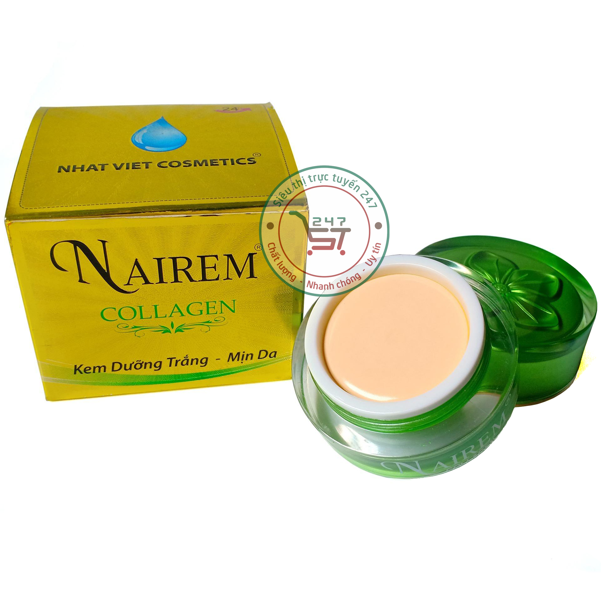 Kem dưỡng Trắng da mặt Mịn da Ngăn ngừa lão hóa Nairem 13g (Vàng)