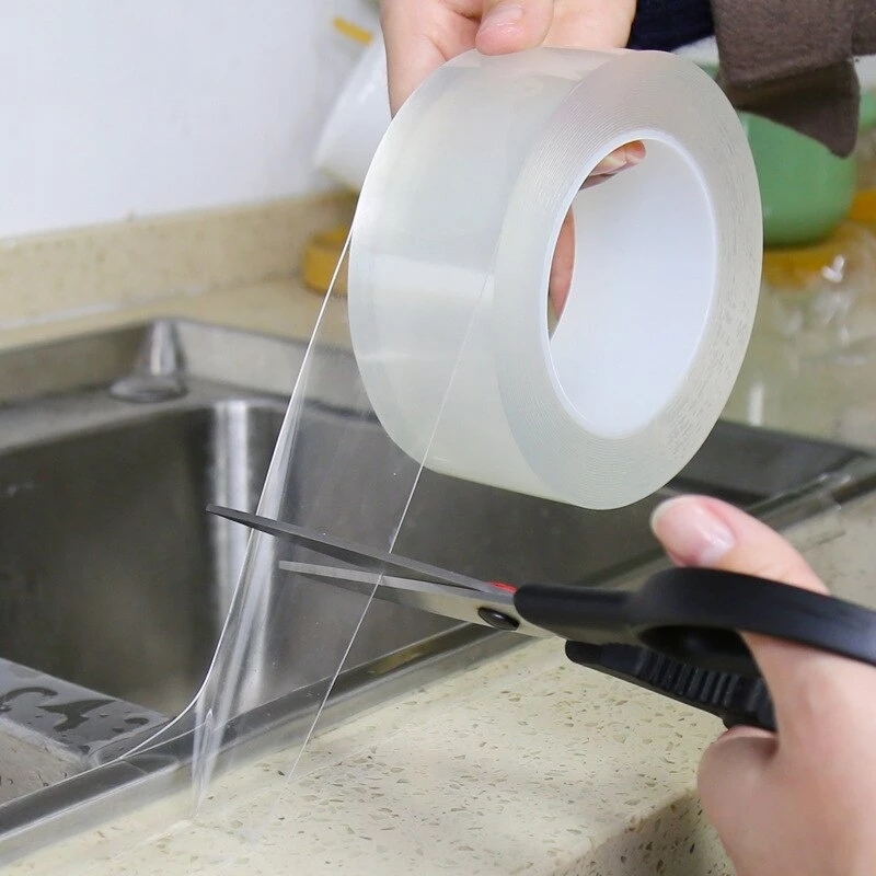 Cuộn Băng Keo Pvc Trong Suốt Chống Nước Tự Dính Dán Viền Bồn Rửa Nhà Bếp / Nhà Vệ Sinh