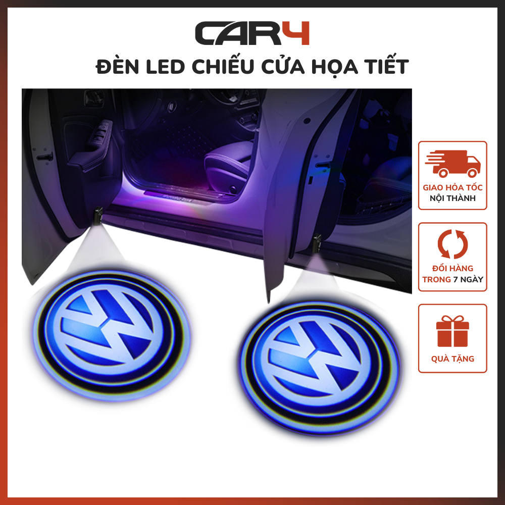 Đèn LED chiếu logo gắn cửa xe ô tô Car4 - (KM Khai Trương)