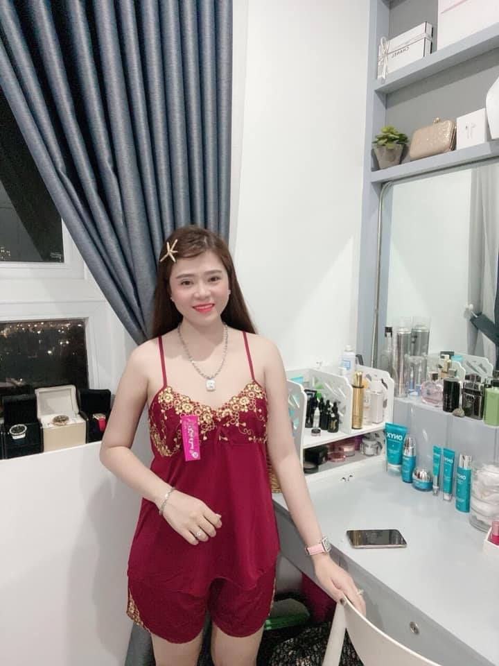 Set bộ đồ ngủ 2 dây mặc nhà cực mát