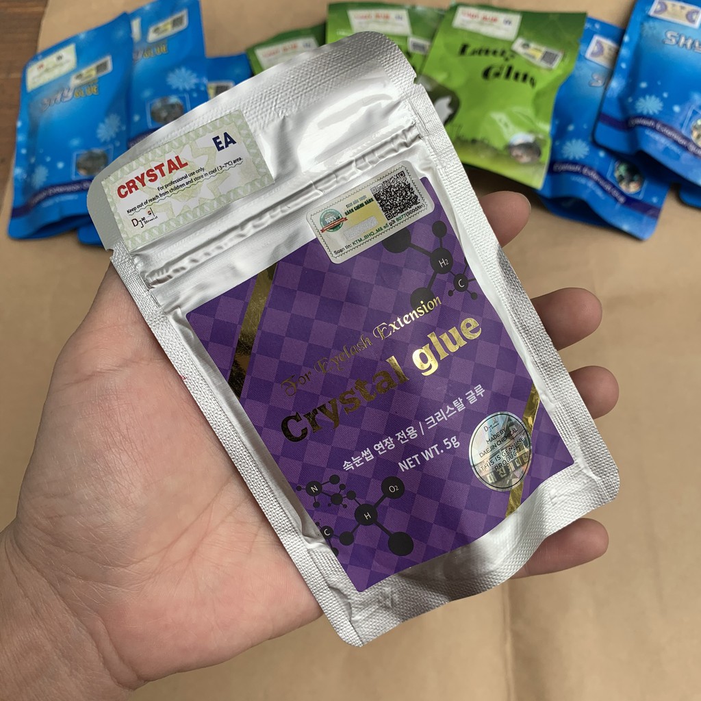 Keo nối mi Crystal Glue tím