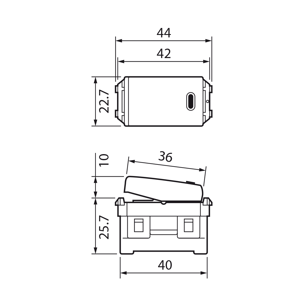 Hạt công tắc 1 chiều 16A series Wide Panasonic