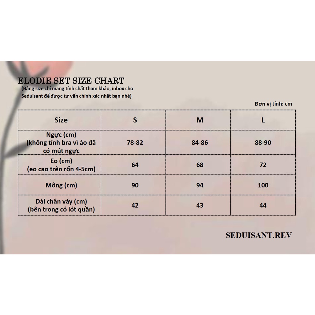 Elodie set - set ren (có tách lẻ) SEDUISANT.REV