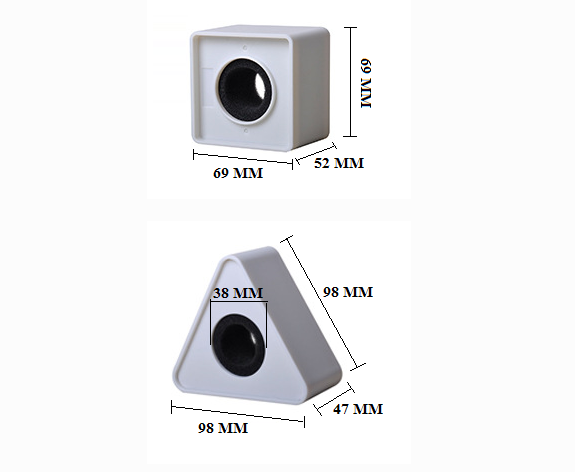 Logo cho micro phỏng vấn hình chữ nhật, tam giác