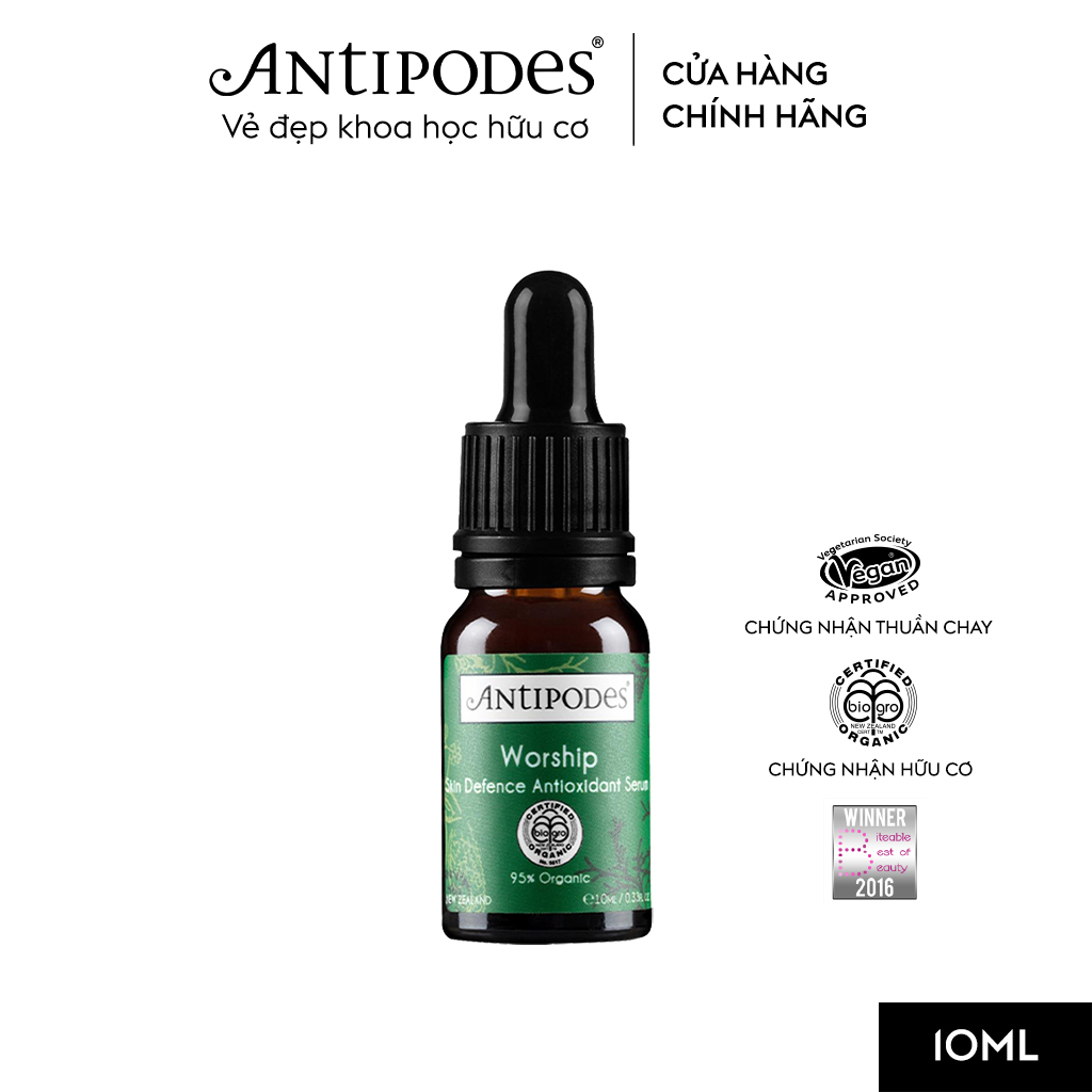 Serum Dưỡng Da Antipodes Worship Skin Defence Antioxidant Serum 10ml