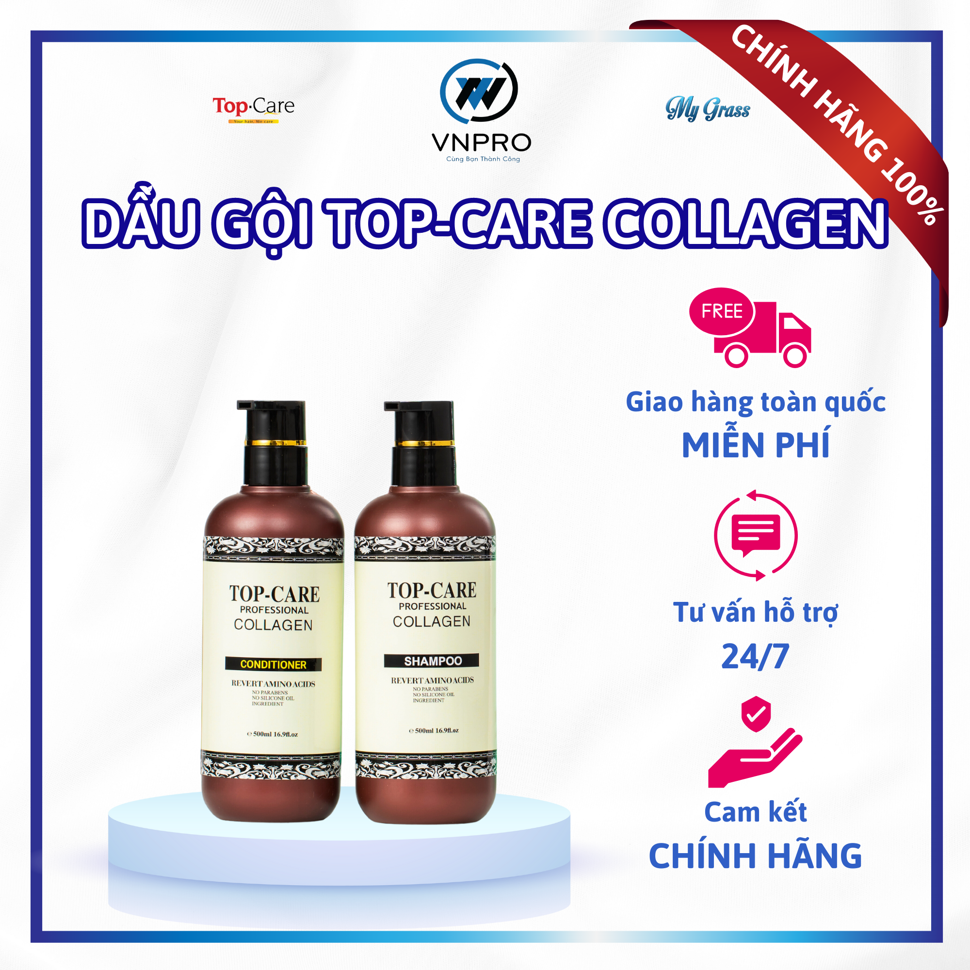 Dầu gội/Dầu xả Top-Care phục hồi tóc 500ml