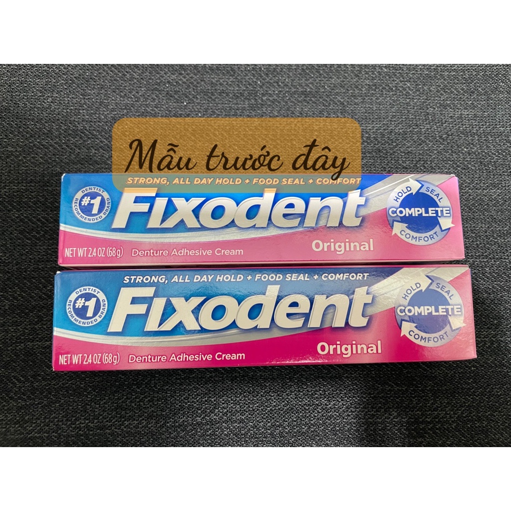 [1 TUÝT] Keo dán hàm tháo lắp Fixodent USA (68g)