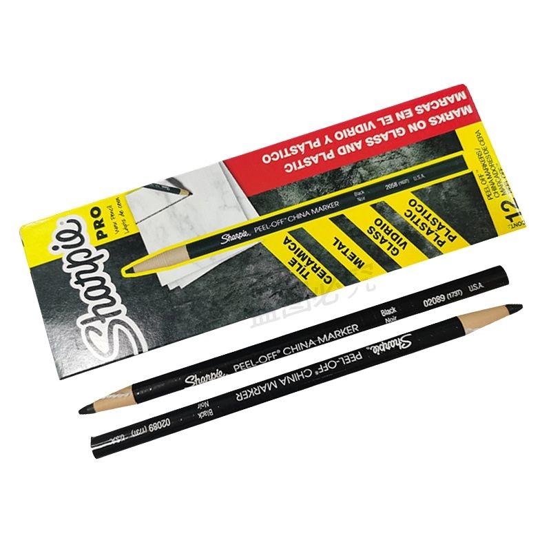 CHÌ ĐÁ  Chì Kẻ Mày Không Trôi- SHARPIE PRo - Đen Đỏ Trắng-USA