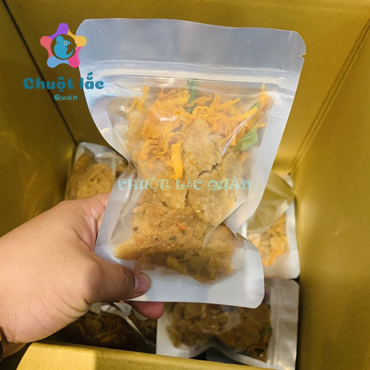 [HCM]Đồ ăn vặt cơm cháy lắc khô gà túi zip 100gr