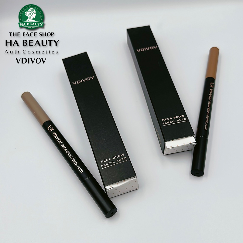 Chì kẻ mày 2 đầu dễ kẻ VDIVOV Mega Brow Pencil Auto 0.35g