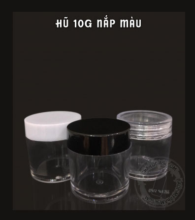 20 HỦ NHỰA TRONG SUỐT NẮP ĐEN LOẠI  8gr -10gr  , 10 hủ nhựa tròn trong suốt nhỏ - HỦ CHIẾT MỸ PHẨM