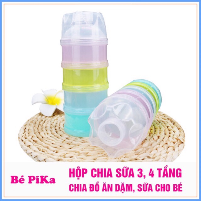 Hộp Chia Sữa / Đồ Ăn 3 Ngăn Cho Bé
