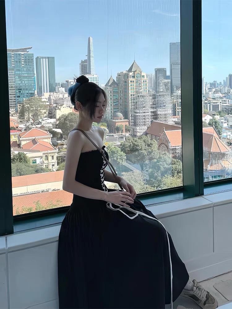 Đầm Nữ Maxi Cúp Ngực Đan Dây - Tharo Clothing [DAM00048]
