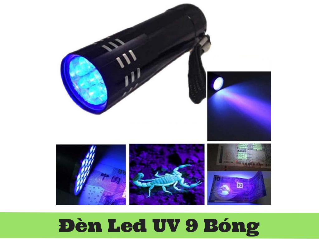 Đèn UV Sấy Keo UV Led 9 Bóng 3W ,Sấy Keo ,Soi Đá ,Soi Tiền
