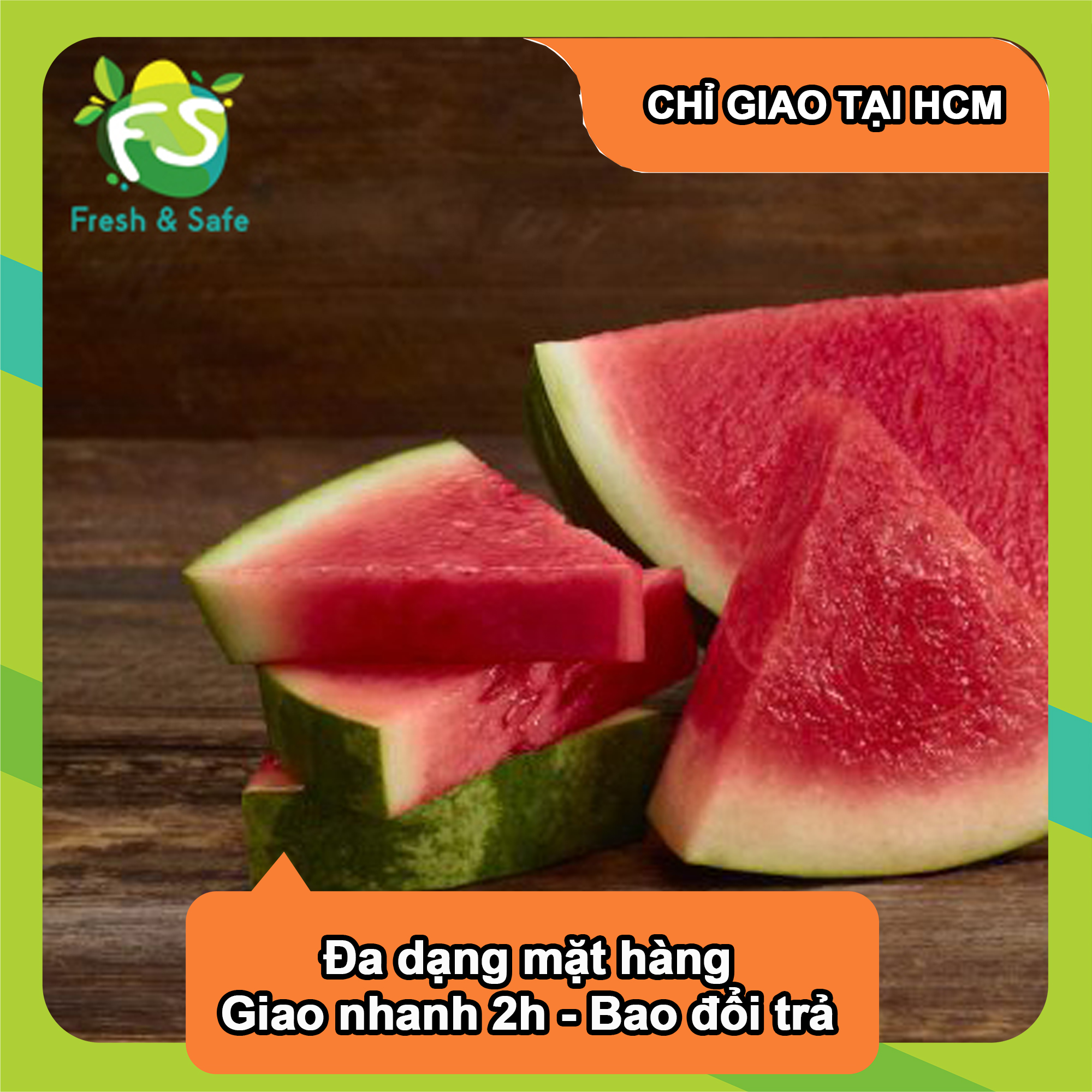 [Chỉ Giao HCM] Dưa Hấu Không Hạt - trái 3.5kg
