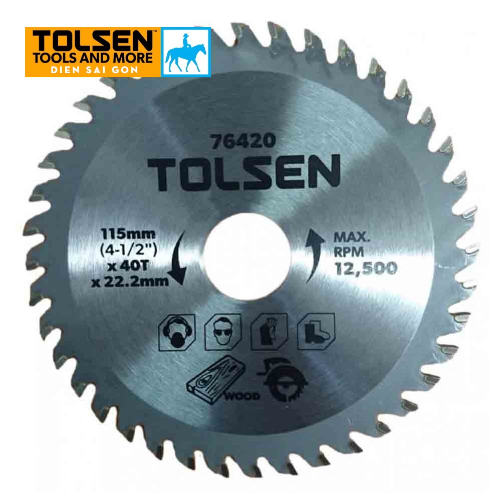 Lưỡi đĩa cưa cắt gỗ 115mm TOLSEN 76420