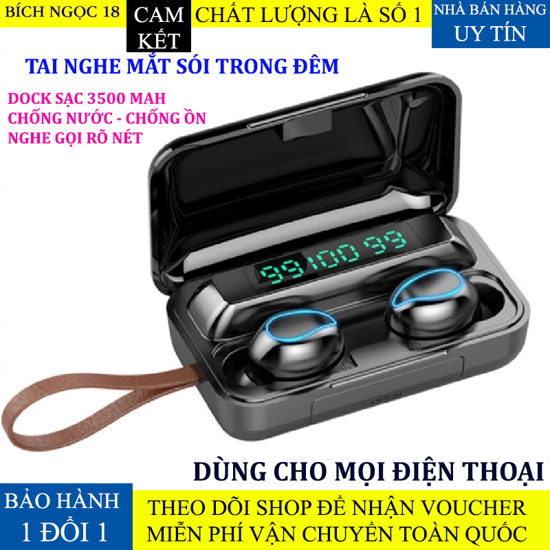 >> BÁO GIÁ TAI NGHE BLUTETOOTH NHÉT TAI X8 KHÔNG DÂY, CHỐNG NƯỚC, PIN 300 MAH, NGHE NHẠC, ĐÀM THOẠI 12H-TẶNG KÈM TAI PHỤ- | Shopee Lazada Sendo Tiki mới nhất 154 Tai nghe bluetooth mắt sói trong đêm, Tai nghe không dây bluetooth 5.0 tai nghe âm thanh 9D chống nước, chống ồn, pin dung lương 3500 mAh kiêm sạc dự phòng cho điện thoại, tai nghe dùng cho mọi điện thoại