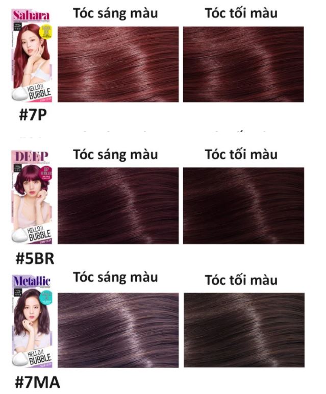 Bọt Gội Nhuộm Tóc Miseen Hello Bubble Foam Color