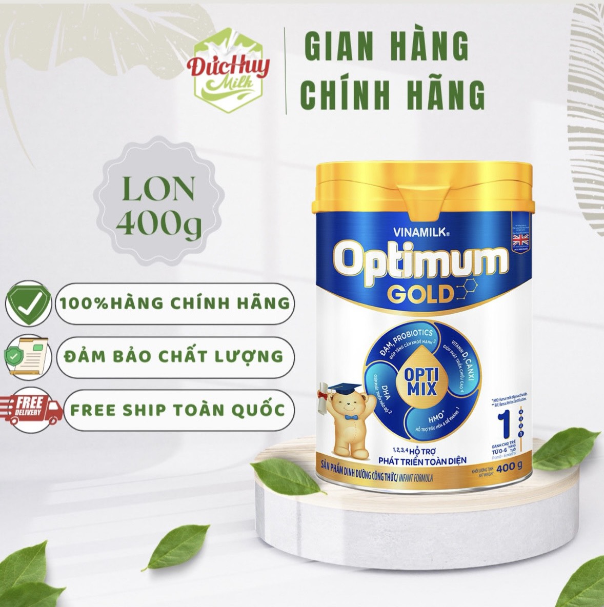 Sữa bột Vinamilk Optimum gold 1 OPTIMIX 800g Mới