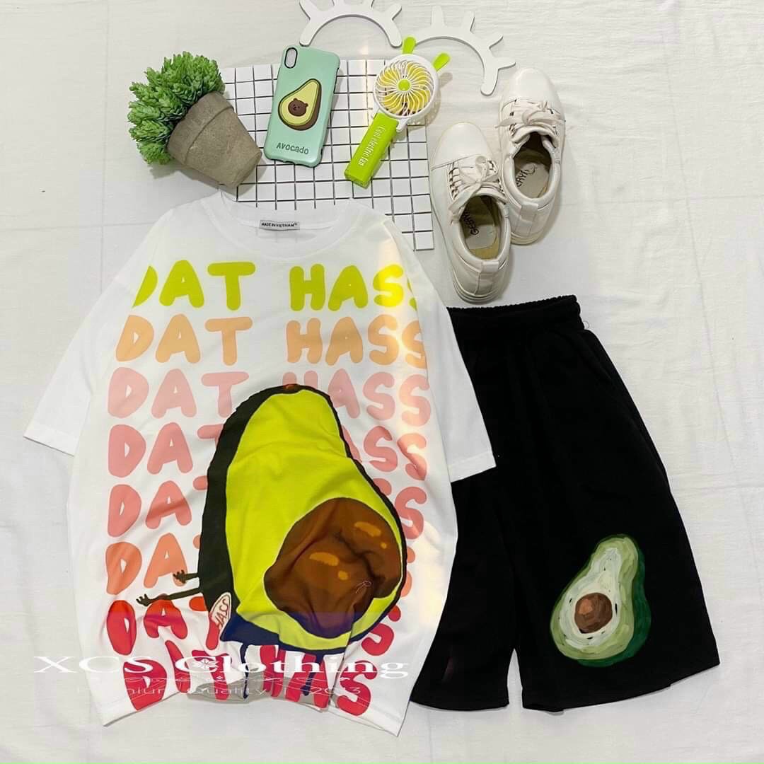 Đồ Bộ Hoạt Hình Cartoon Quả Bơ Dễ Thương Hot Trend , Thun Coton Mát Mẻ , Đồ Bộ Mặc Nhà Nam Nữ Xinh Xắn TTSLB0173