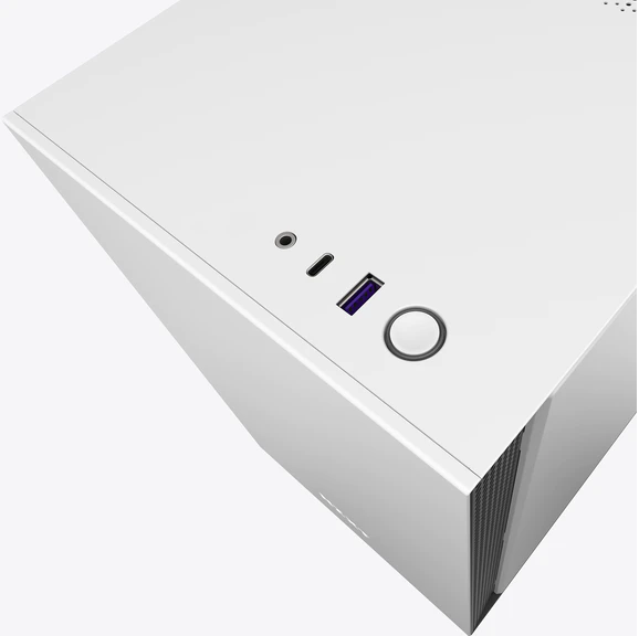 VỎ CASE MÁY TÍNH NZXT H210i - MATTE WHITE/BLACK