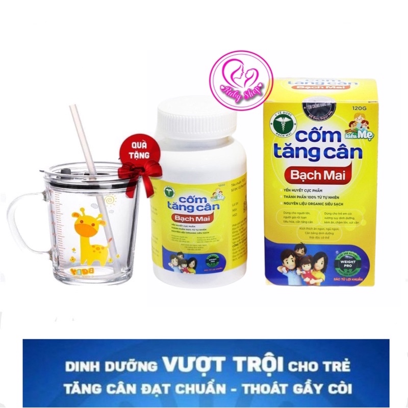 [ HOÀN TIỀN 10% ][Tặng ly] Cốm tăng cân Bạch Mai, kích thích bé ăn ngon , hấp thụ tăng cân tốt
