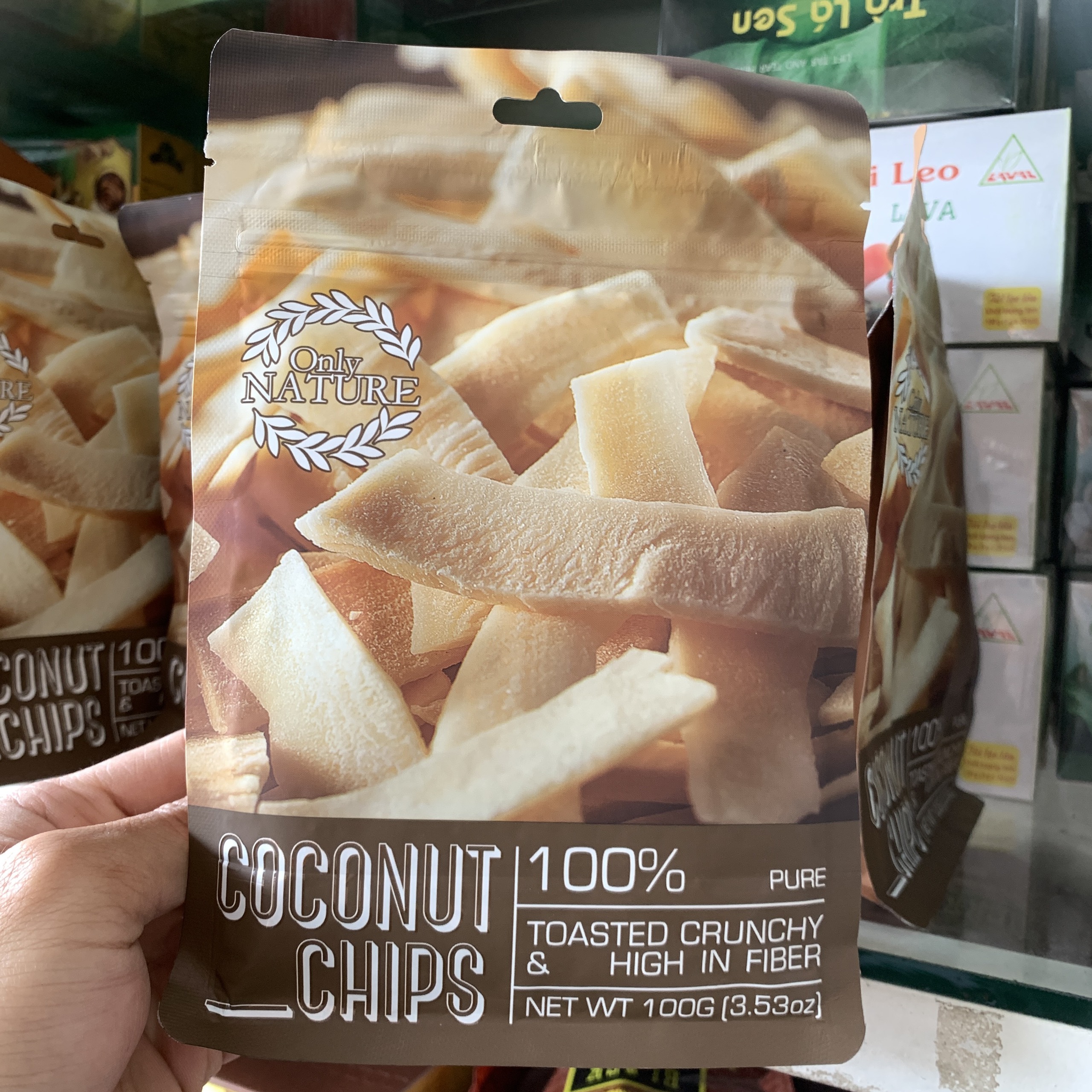 Dừa sấy giòn coconut chips túi -hàng công ty