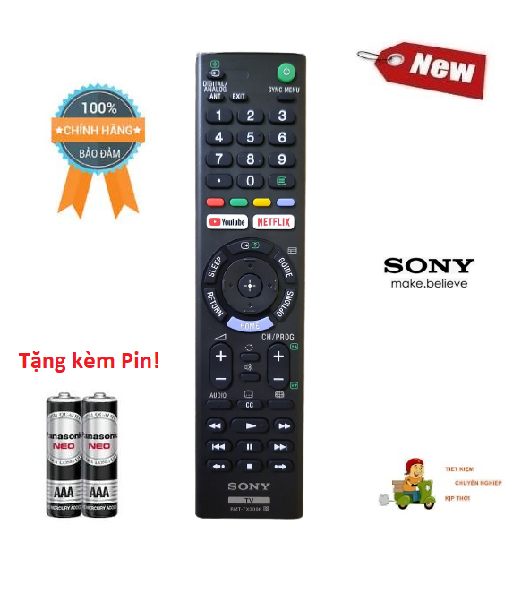 Remote Điều khiển TV Sony RM-TX300P LED/LCD Smart TV- Hàng chính hãng Sony theo máy 100%