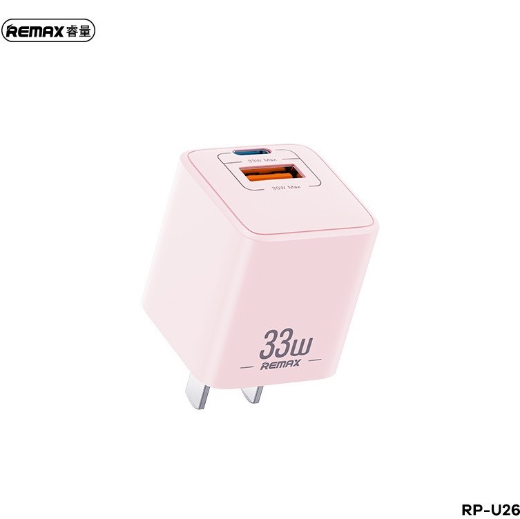 Củ sạc nhanh GaN Remax U26 33W PD+QC 2 cổng sạc
