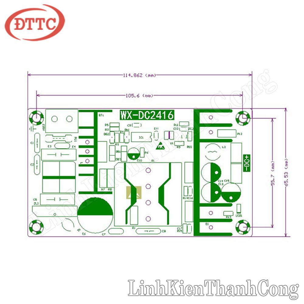 Mạch Nguồn Không Vỏ AC-DC 36V 5A