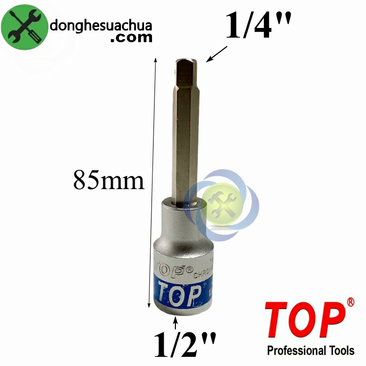 Đầu chuyển 1/2 sang 1/4 top hbs-4085d2 dài 85mm