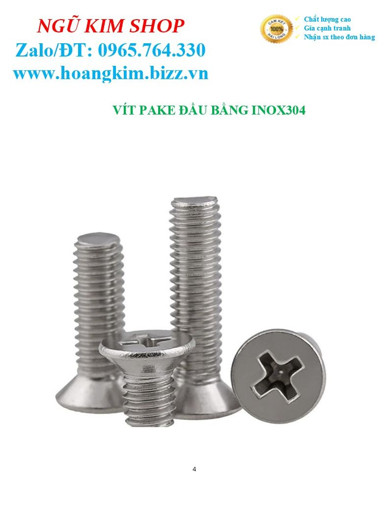 ỐC PAKE ĐẦU BẰNG M5 INOX304