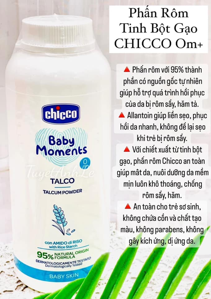 Phấn rôm tinh bột gạo 150gr Chicco (0M+) Babymall.vn