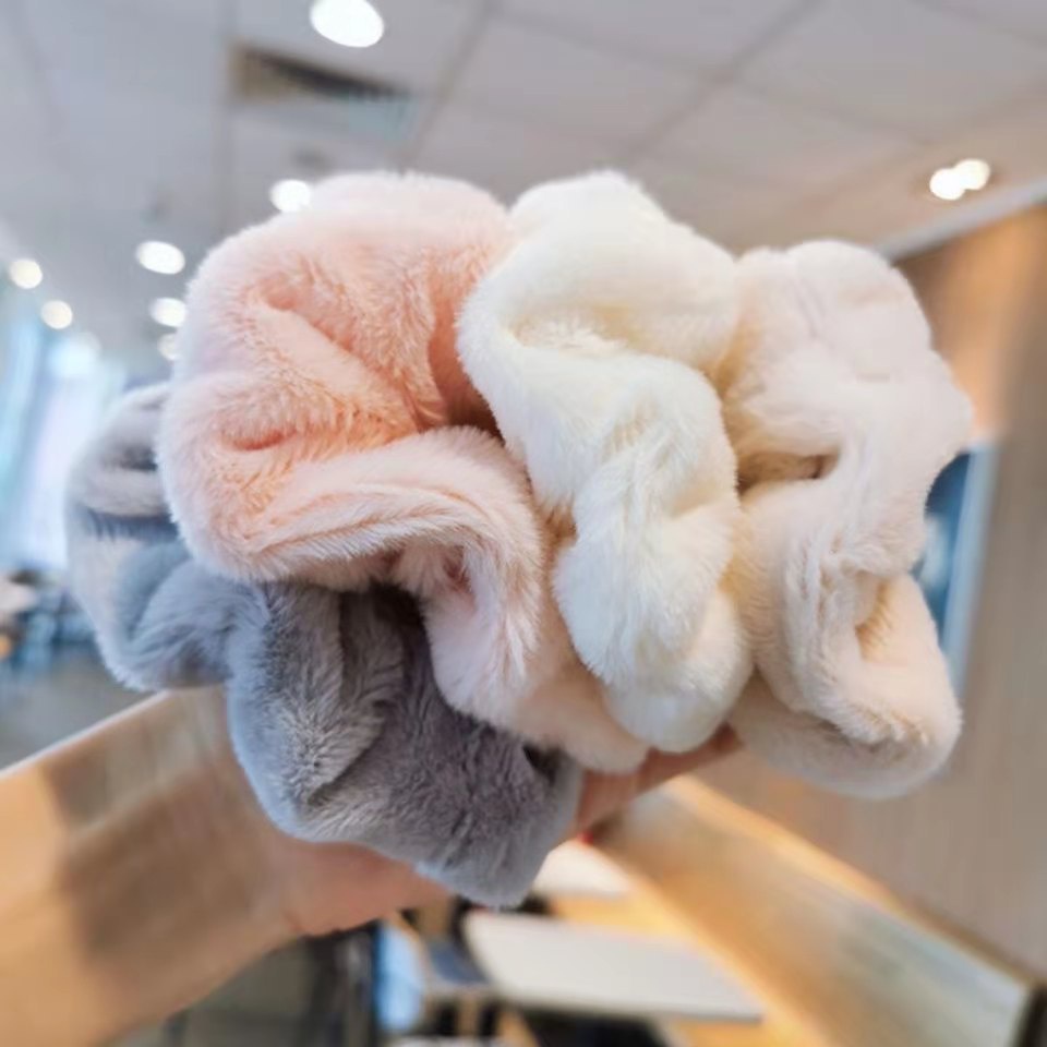 Dây Buộc Tóc Cột Tóc Vải Nhung Scrunchies Trơn Kute