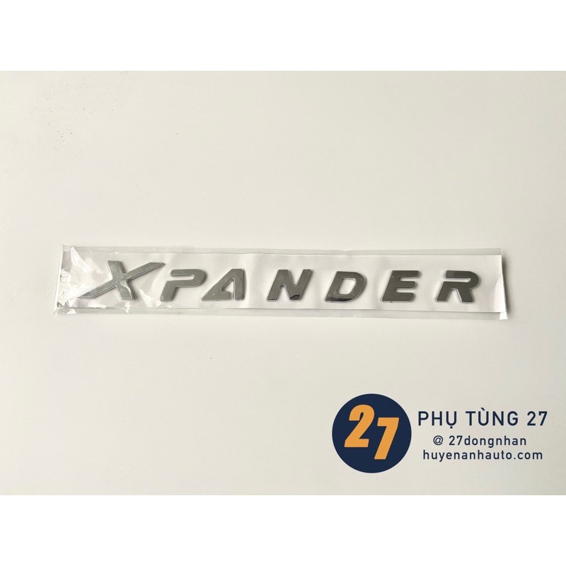 Chữ dán, decal logo nổi xpander nhựa abs mạ crom