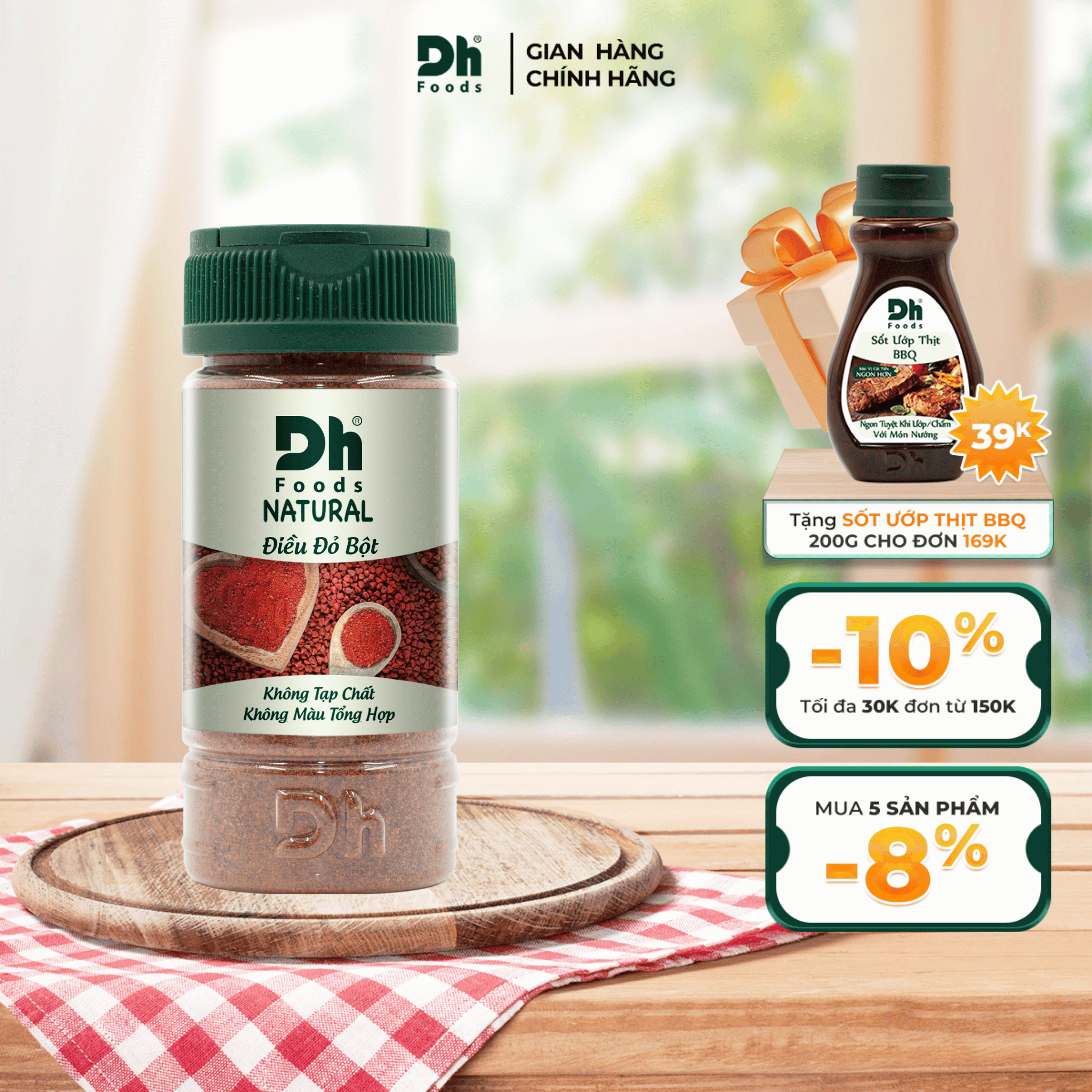 Natural Điều đỏ bột 50gr - Bột điều đỏ nguyên chất 100%