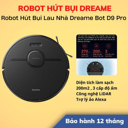 Hoả Tốc 4h - HCM Robot Hút Bụi Lau Nhà Dreame Bot D9 Pro D9 Max Hàng Chính
